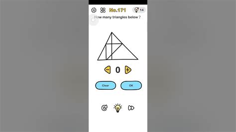 Brain Out Level 171: How many triangles below？ answers 